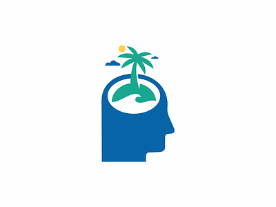 travel man brain head logo man mind travel