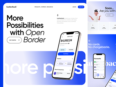 A new way in cross-border payments account concept cuberto currency finance fintech global graphics landing page money payments ui ux web