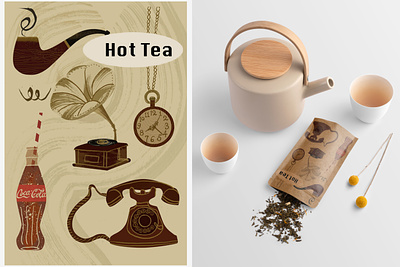 Tea packaging design beverage branding classic food graphic design illustration logo package packaging productdesign tea vintage