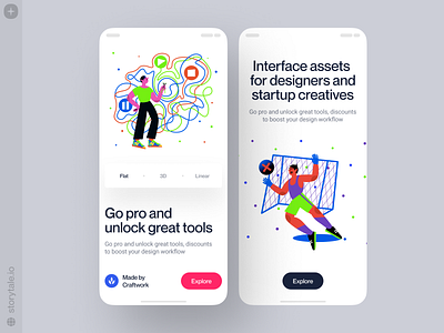 Blink illustrations 🌟 app design branding colorful design illustration product product design storytale ui vector