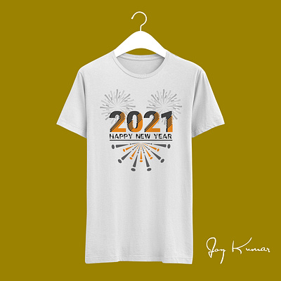 NEW YEAR T-SHIRT 2021 best design happy new year new year new year 2021 portfolio tshirt design whit tshirt