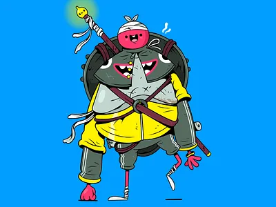 Yomato The Knight. 2d cartoon character characterdesign food happy illustration knight tomato warrior