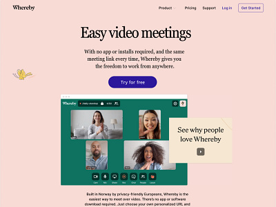 Whereby- Website design ui ui ux ui design