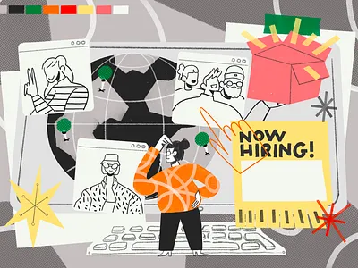 Service List 01 branding character design illustration procreate texture ui