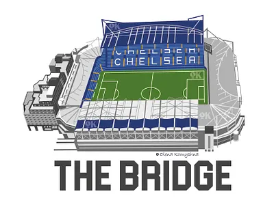 The Bridge bridge chelsea chelsea fc football football club illustraion olenakomyshna sport sports vector