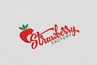 Strawberry logo fruit fruits strawberry logo