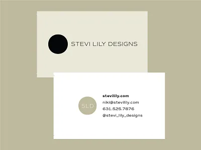 Stevi Lily Business Card branding design identity logo type typography vector