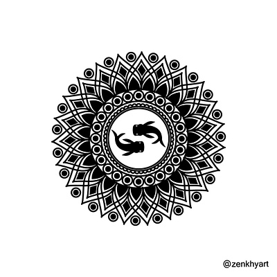 Mandala fish branding design digital painting digitalart illustration lockdown logo minimal vector workfromhome