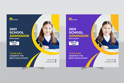 back to school web banner template admission advertisement announcement back back to school book class college education junior kids layout learn marketing media post promotion school social university