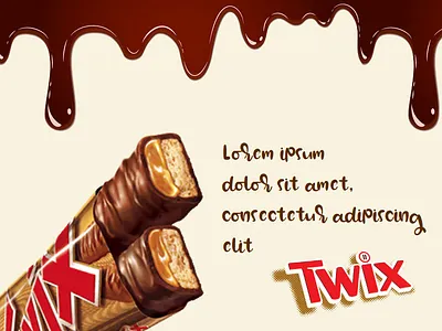 Esempio Pubblicitario 3# dolce esempio logo prodotto pubblicità twix