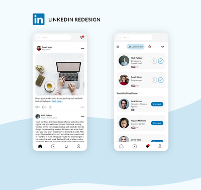 LinkedIn Redesign app design appui concept concept design design iconly linkedin mobile app design mobile ui redesign ui ui design uidesign uiux ux uxdesign