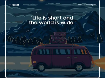 Travel Landing Page / Illustration 3d banner branding concept design dubai designer illustration product design quote design typography ui uiuxdesign vector website