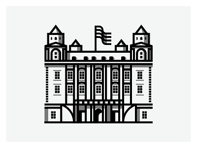 Castle castle design geometric geometry illustration minimal