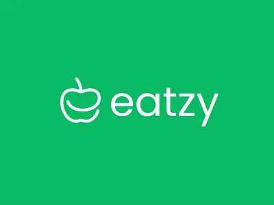 eatzy apple branding easy eat fitness food fruit happy health healthy joy logo smile vegetables
