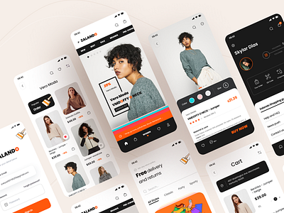 Zalando App Design Part 2 2020 app application branding design ecommerce ecommerce app ecommerce design fashion fashion brand figma icon mobile shopping app shopping cart ui ux zalando