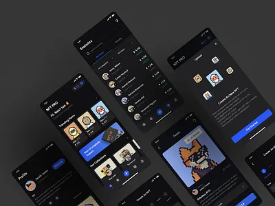 NFT PRO Dark app dark design mobile nft ui ux