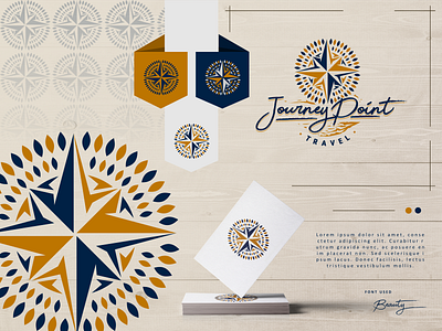 Journey Point Travel beach logo branding design compass design compass logo hiking branding hiking logo logo branding logo design logo design branding luxury branding luxury design luxury logo sea logo travel branding travel design travel logo traveling vintage art vintage branding vintage logo