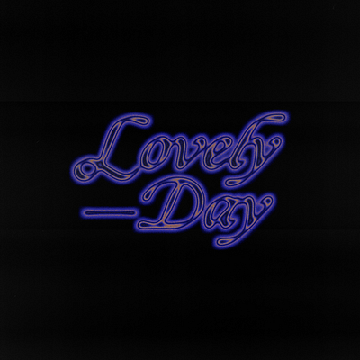 Lovely Day blue heat italics type typography