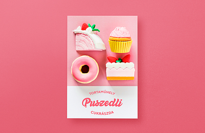 Puszedli Patisserie and Cake Shop branding design graphic design hungarian hungary logo logo design patisserie typography
