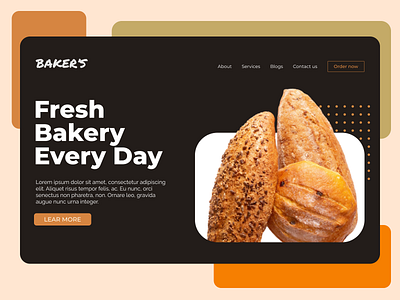 Bakery shop bakery branding figma figmadesign landing design landingpage typography