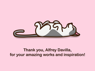 Homage for Alfrey Davilla | vaneltia adobe illustrator animal illustration cartoon cartoon character cartoon illustration cute animal cute illustration cuteart illustration vector illustration