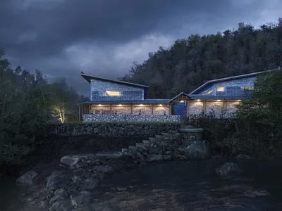 River hotel 3d artist 3d modeling 3dsmax architect architecture architecture design exterior texturing visualization visualizations