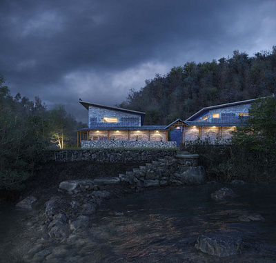 River hotel 3d artist 3d modeling 3dsmax architect architecture architecture design exterior texturing visualization visualizations