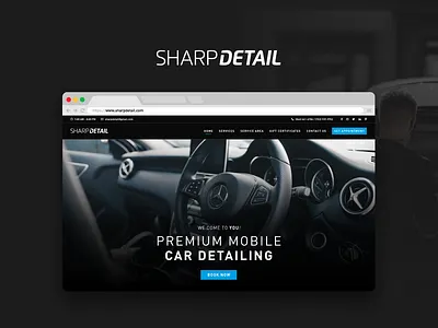 Sharp Detail - Website & Branding Design branding car detailing rebrand ui ux web web design website