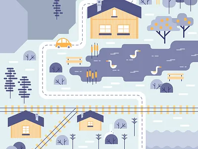 Way to Kiruna - 1 flat illustration flat illustrator geometric geometric art geometric illustration geometry illustration vector vector illustrator