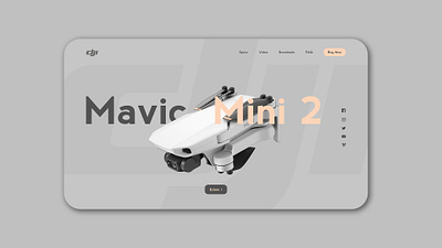 Dji Mavic Mini 2 Landing Page adobe photoshop adobexd dji landingpage mavic ui