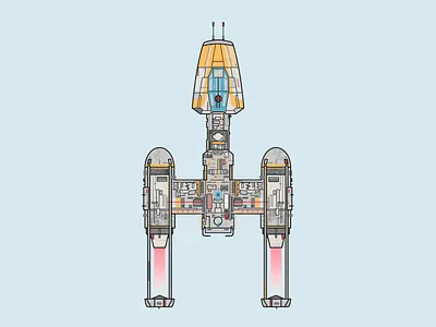 Y Wing Starfighter adobe adobe illustrator book of boba fett design icon illustration illustrator mac movie movie art movie poster rebel alliance rogue one star wars the mandalorian vector vector art vector illustration y wing y wing