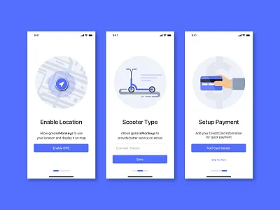 Onboarding app challenge concept design illustration mobile ui ux vector