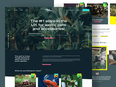 Urban Jungle branding ecommerce gatsby pets petstore react shop shopify ui design uxdesign web