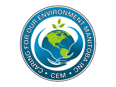 CEM ( Caring for Our Environment Manitoba Inc.) branding design icon illustration logo typography vector