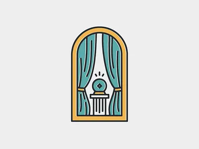 Halloween doorway flat flat design fortune teller halloween illustration magic mystic offset orb portal psychic tattoo traditional vector window witch