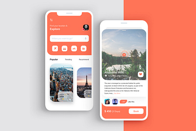 Travel App UI 2020 app design color creative design flat graphic graphicdesign minimal mobile mobile app mobile app design mobile design mobile ui travel ui uiuxdesign ux website