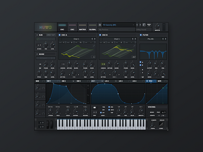 NUWO Skin for Serum Synthesizer app electronic instrument interface keyboard music synthesizer ui