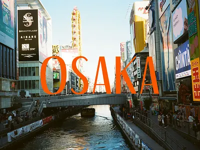 OSAKA design film photography minimal photography photoshop typography