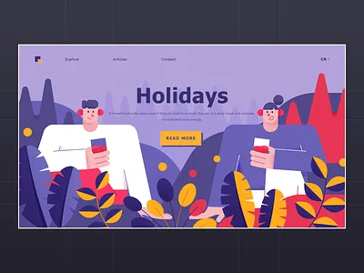 holidays illustration art branding design flat graphic design illustration illustrator web website