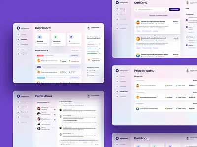 Job Seeker UI card clean dashboard design filters find job icons inbox interface job application job listing job seeker messages platform search time tracker typography ui ux