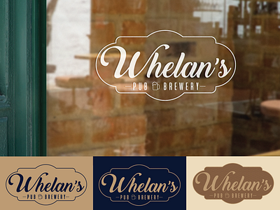 Whelan's Pub and Brewery Branding branding design graphic design logo typography vector