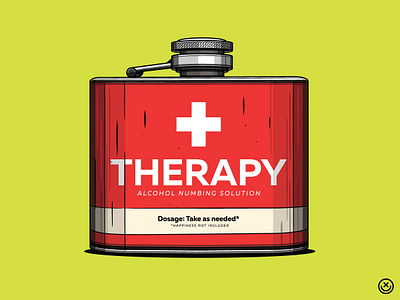 Therapy alcohol creative drinking flash happy impulse happyimpulse illustration playful therapy whiskey