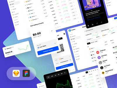 Cryptasa UI kit Crypto Startups is here 🎉 bitcoin blockchain case study crypto cryptocurrency dashboard defi exchange finance fintech investment portfolio product design saas trading ui ui kit user interface ux wallet