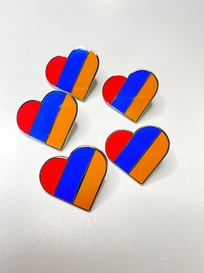 Armenia <3 Fundraiser armenia enamel pin enamel pins for a good cause fundraiser fundraising illustraion lapelpin peace in armenia pin design product design