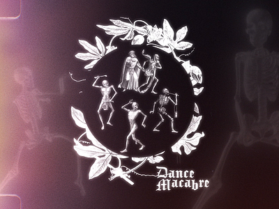 Dance Macabre - Ghost Inspired Design alternative apparel band collage dance dance macabre death dance demon design diy ghost logo merch muerta music retro skull vintage