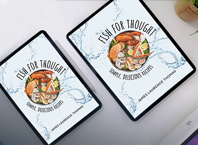 'Fish for Thought' front cover design branding design graphic design icon illustration logo typography ux vector