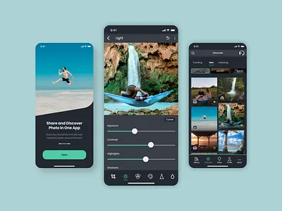 Photo Editor Mobile App app camera clean ios mobile app mobile ui photo editor photography travel ui ui ux ux