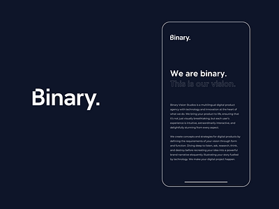 Binary Vision Rebrand brand brand guide brandidentity branding colorpalette design designagency graphicdesign logo uxdesign