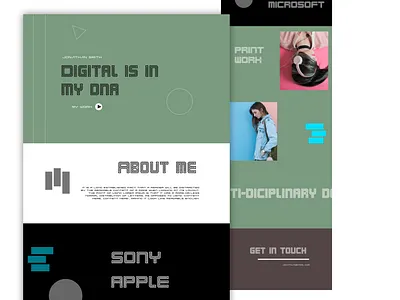 Designer Portfolio Concept design graphic design ui ux web web design website website concept website design