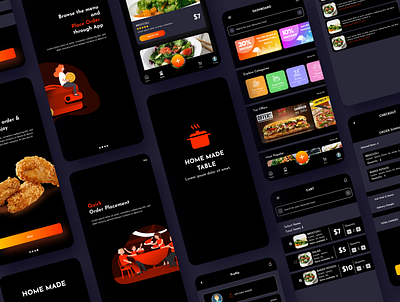 Restaurant Management (Dark Theme) app dark dark app dark mode dark theme design food food app responsive design restaurant restaurant app restaurant management ui ui design ui ux design user experience user interface